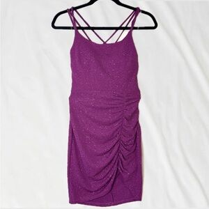 Speechless - Purple Glitter Mini Dress